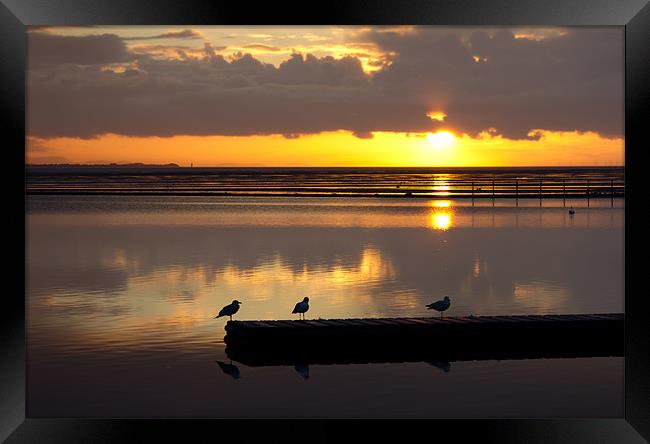 Birds eye view of a West kirby sunset Framed Print by Paul Farrell Photography