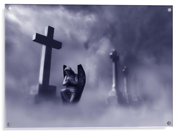 An angel from the mist Acrylic by Robert Fielding