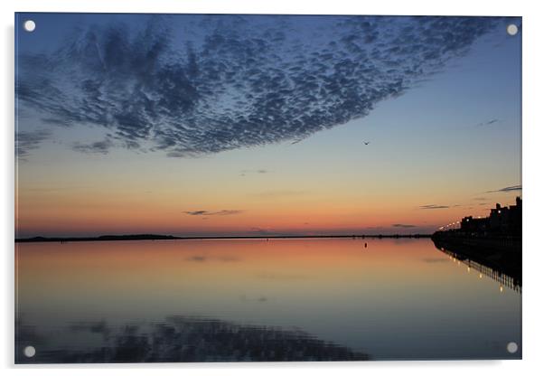 Hilbre island at dusk Acrylic by Paul Farrell Photography