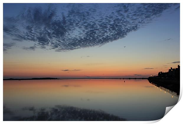 Hilbre island at dusk Print by Paul Farrell Photography
