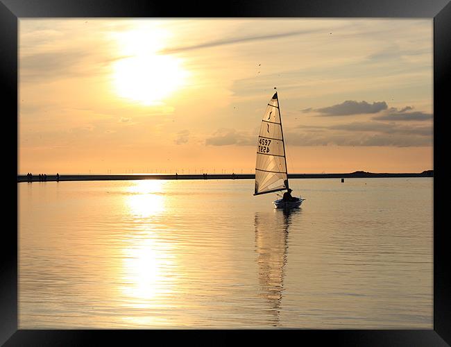 Lone sailboat Framed Print by Paul Farrell Photography