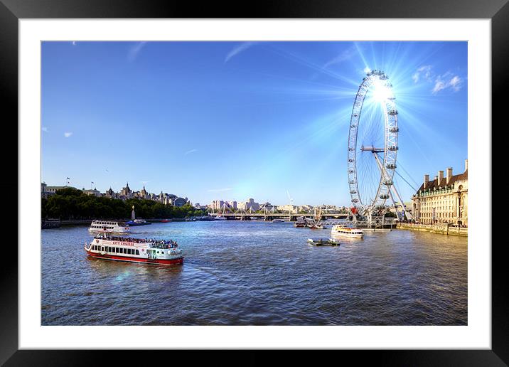 Sparkle in The London Eye Framed Mounted Print by Mike Gorton