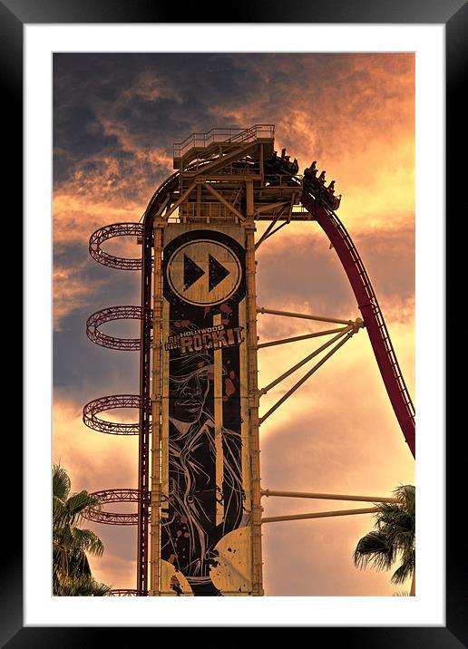 roller coaster sunset Framed Mounted Print by Northeast Images