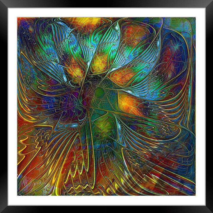 Chaotic Colour Framed Mounted Print by Amanda Moore