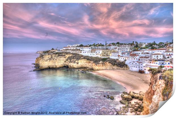 Carvoeiro early morning Print by Nathan Wright