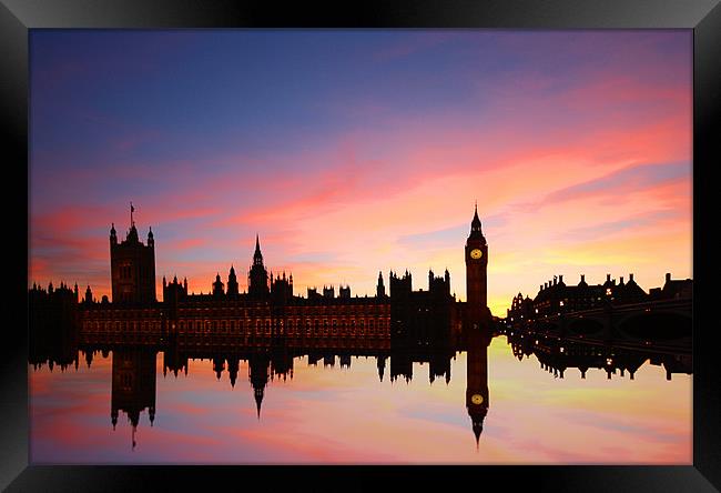 Westminster Reflections Framed Print by Sandi-Cockayne ADPS