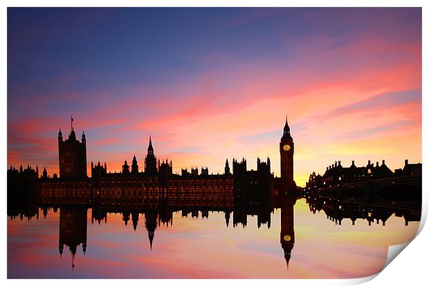 Westminster Reflections Print by Sandi-Cockayne ADPS