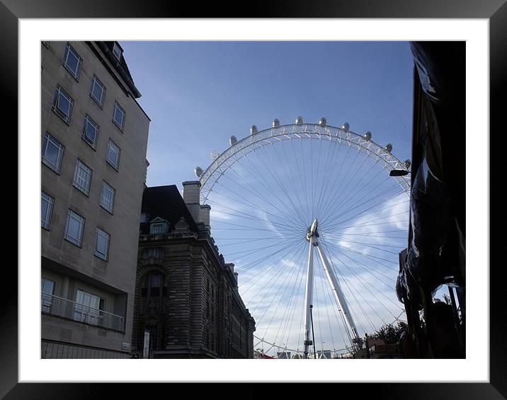 London Eye Framed Mounted Print by claire beevis