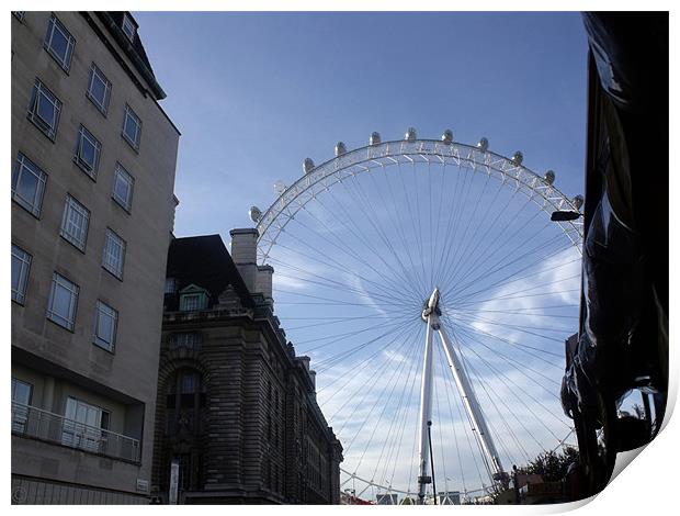 London Eye Print by claire beevis
