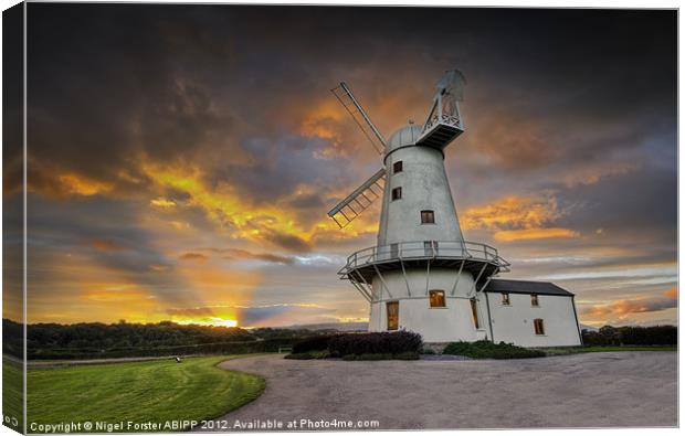 Llancayo Windmill Canvas Print by Creative Photography Wales