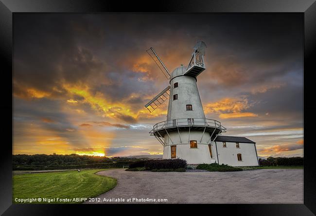 Llancayo Windmill Framed Print by Creative Photography Wales