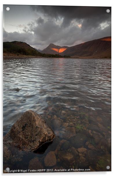 Loch Etive last light Acrylic by Creative Photography Wales