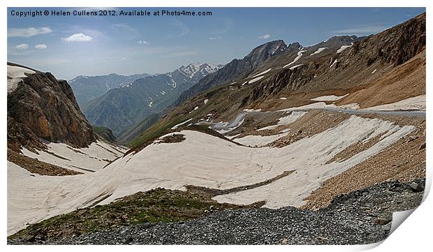 REMAINS OF THE SNOW Print by Helen Cullens