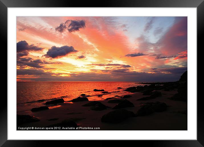 Gairloch sunset Framed Mounted Print by duncan speirs