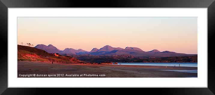 Wester Ross sunset Framed Mounted Print by duncan speirs