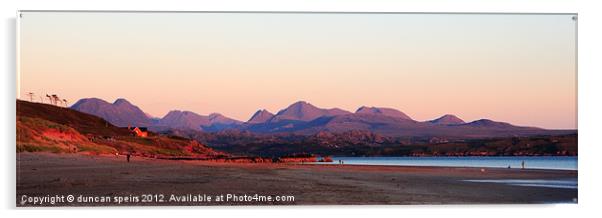 Wester Ross sunset Acrylic by duncan speirs