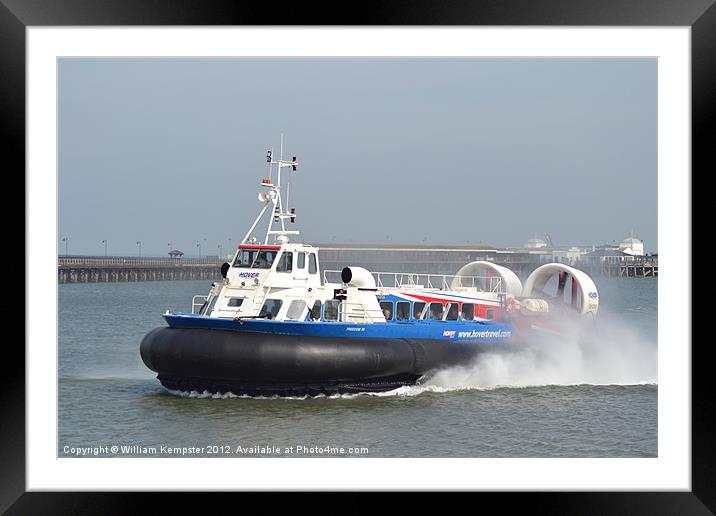 Isle Of Wight Hovercraft Framed Mounted Print by William Kempster