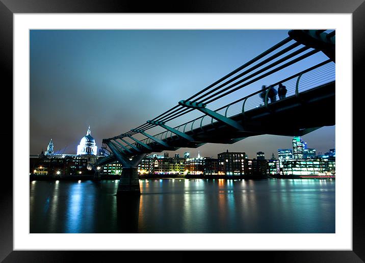 The Millennium Bridge Framed Mounted Print by Andy Linden