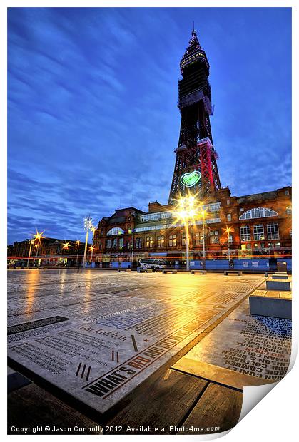 Blackpool Tower Print by Jason Connolly