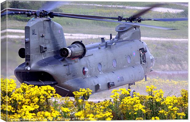 Chinook on Salisbury Plain Canvas Print by Oxon Images