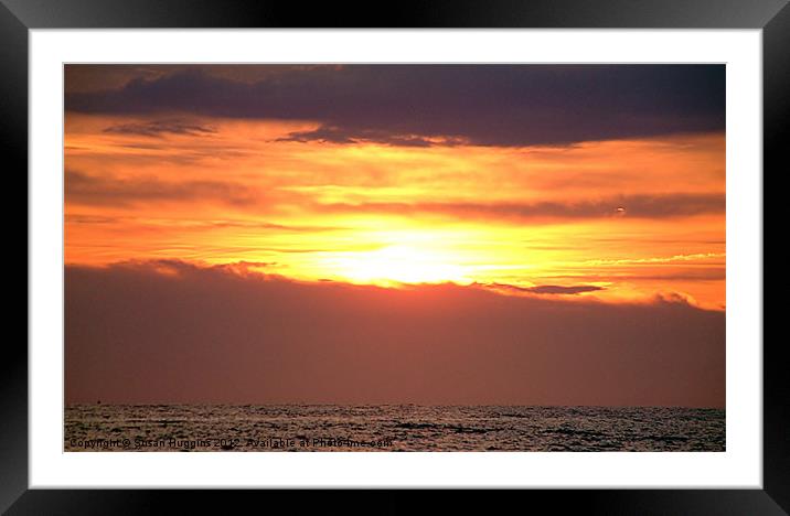 Strip of Sunset Framed Mounted Print by Susan Medeiros
