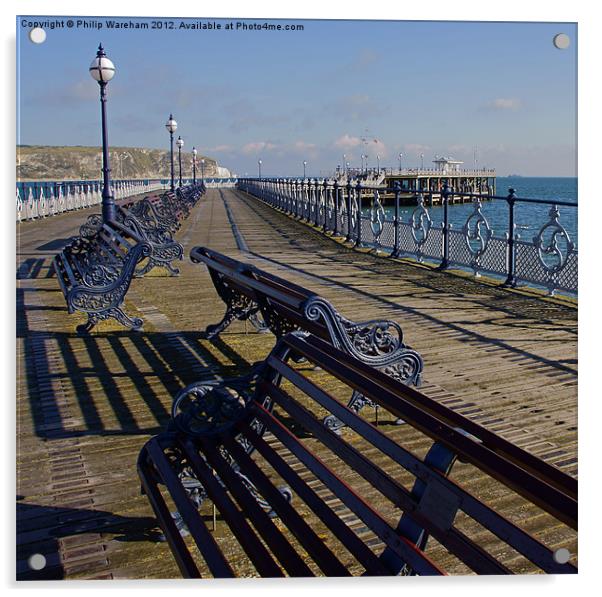Swanage Pier Acrylic by Phil Wareham