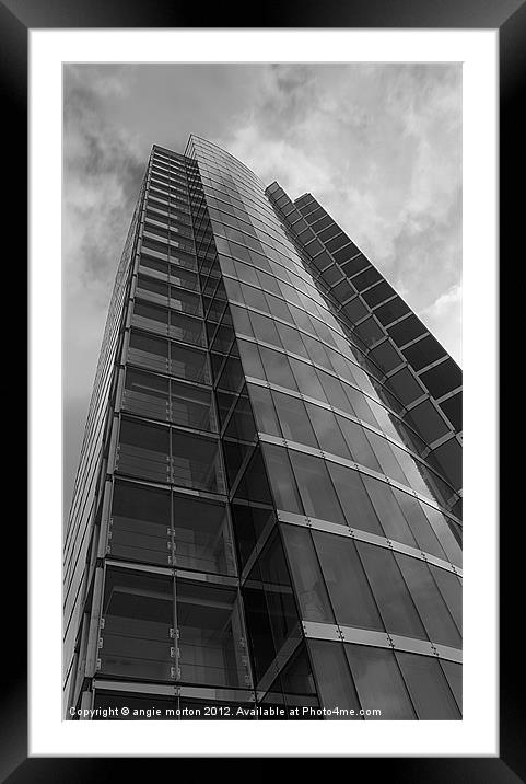 The Velocity Tower Sheffield Framed Mounted Print by Angie Morton