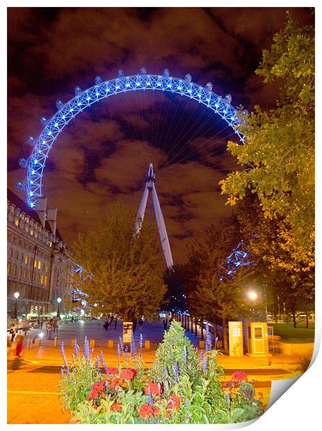 The London Eye Print by Clive Eariss