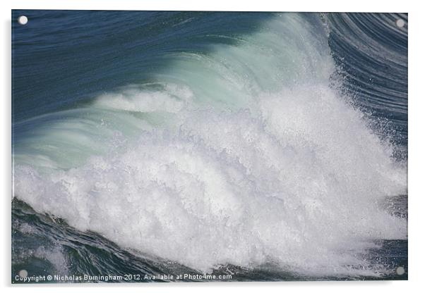 Surf in California Acrylic by Nicholas Burningham
