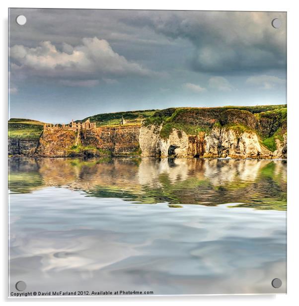 Dunluce Castle reflections Acrylic by David McFarland