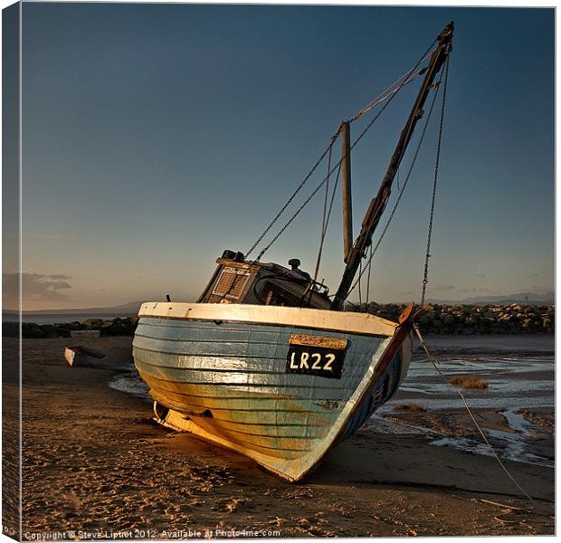 Sunset at Morecambe Canvas Print by Steve Liptrot