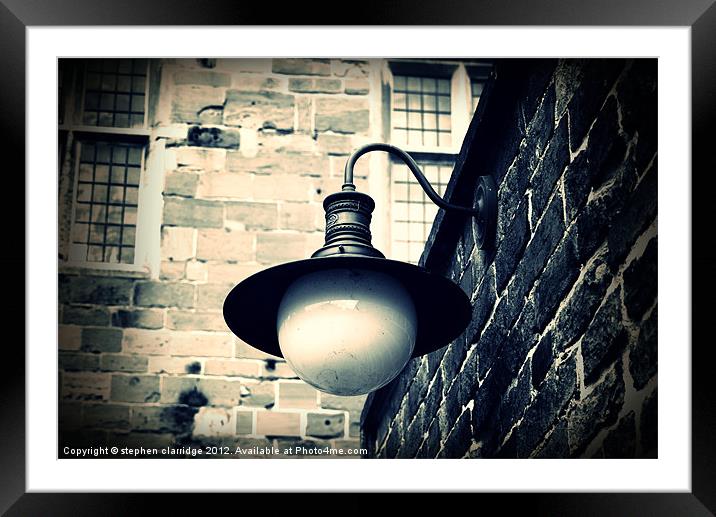 The old wall lamp Framed Mounted Print by stephen clarridge