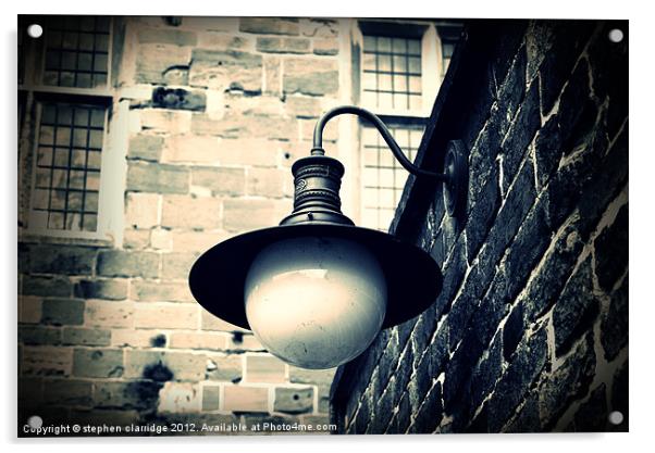 The old wall lamp Acrylic by stephen clarridge