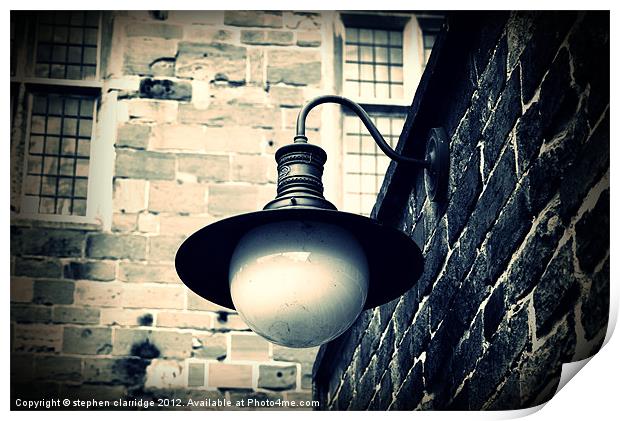 The old wall lamp Print by stephen clarridge