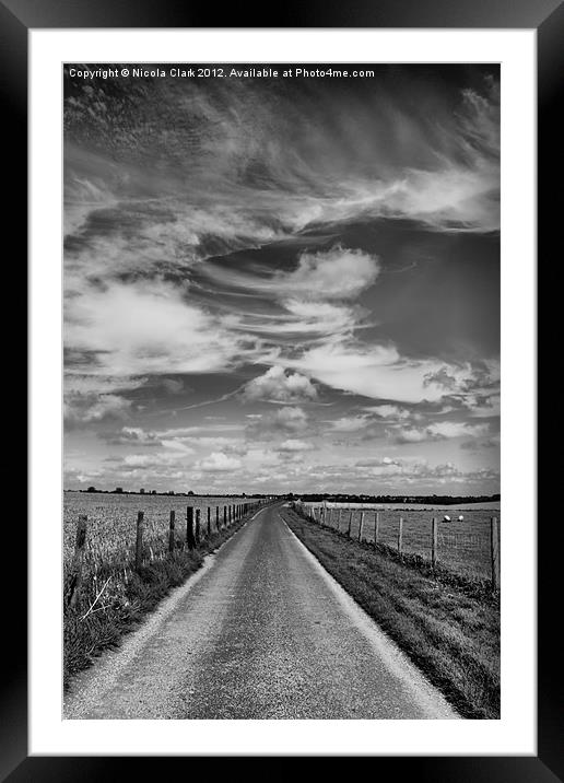 Road To Nowhere Framed Mounted Print by Nicola Clark