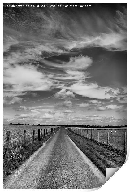 Road To Nowhere Print by Nicola Clark