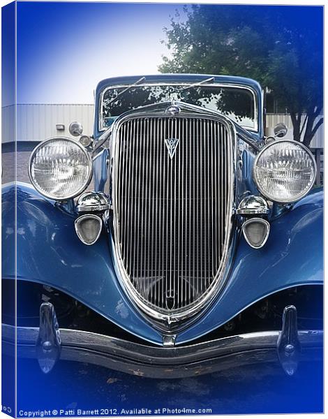 Ford Coupe vintage blue Canvas Print by Patti Barrett