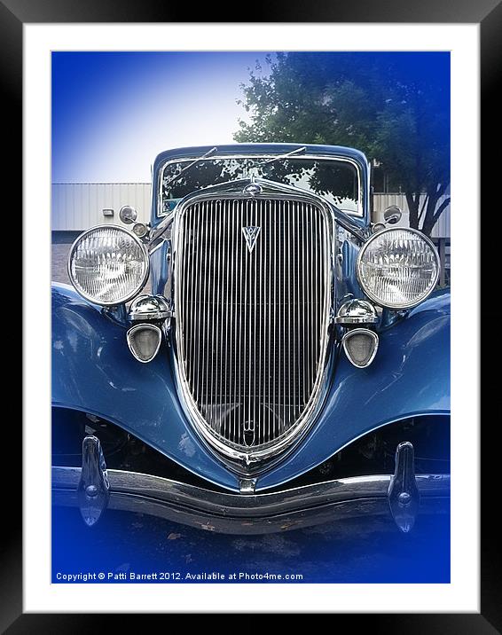 Ford Coupe vintage blue Framed Mounted Print by Patti Barrett