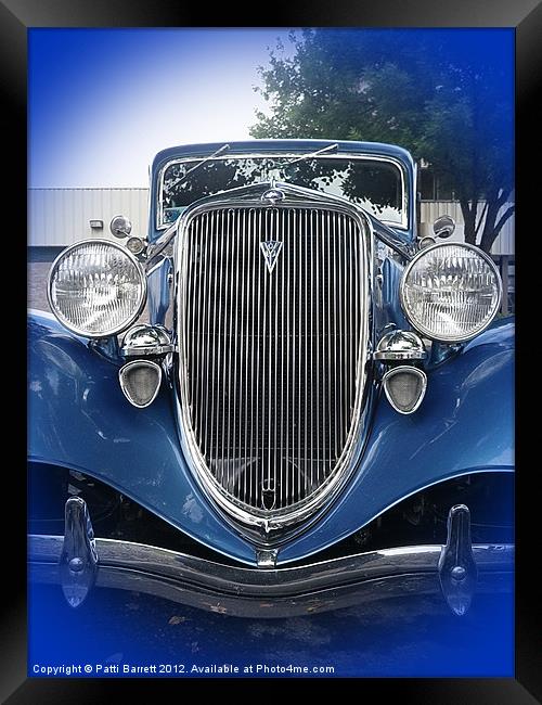 Ford Coupe vintage blue Framed Print by Patti Barrett