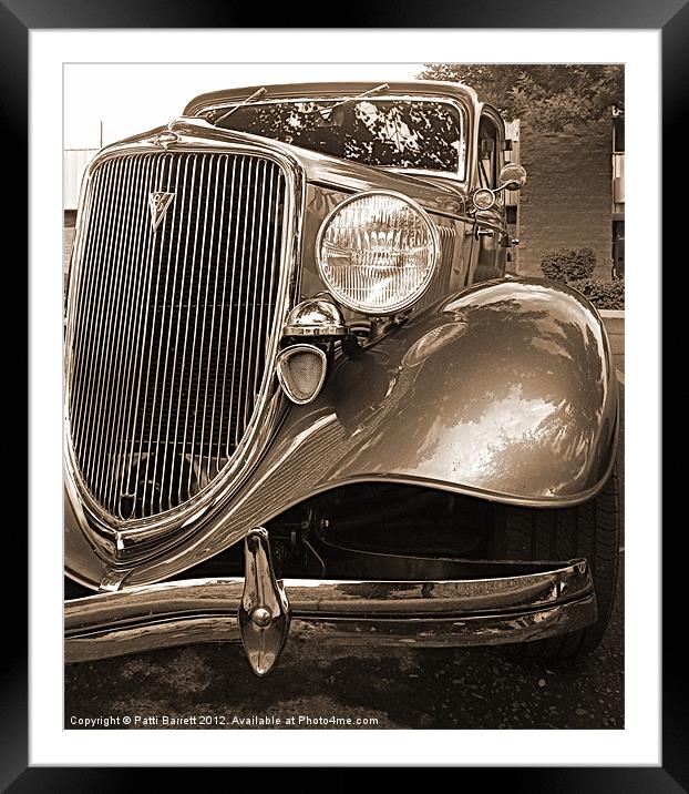 Vintage Ford in Sepia Framed Mounted Print by Patti Barrett