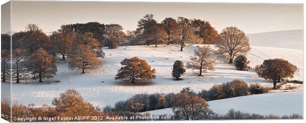 Beacons winter colour Canvas Print by Creative Photography Wales