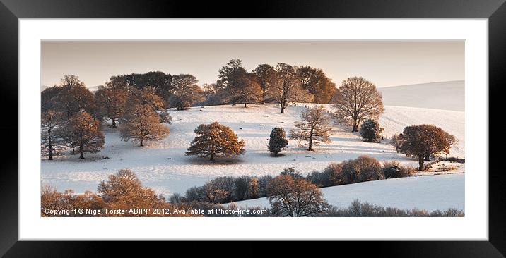 Beacons winter colour Framed Mounted Print by Creative Photography Wales