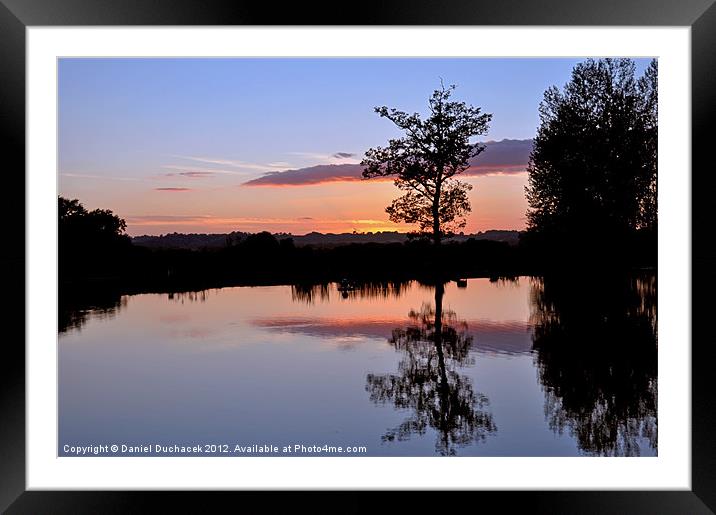 sunset and reflections Framed Mounted Print by Daniel Duchacek