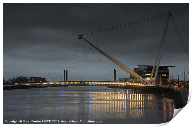 Newport Dusk Print by Creative Photography Wales