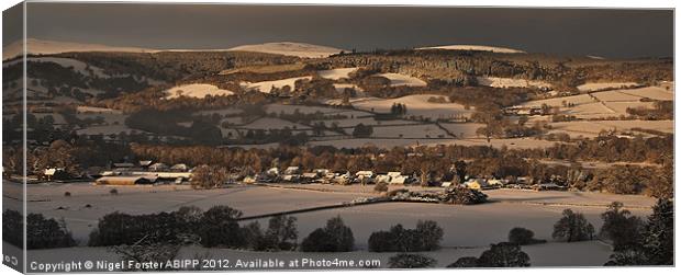 Talybont winter view Canvas Print by Creative Photography Wales