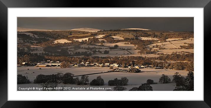 Talybont winter view Framed Mounted Print by Creative Photography Wales