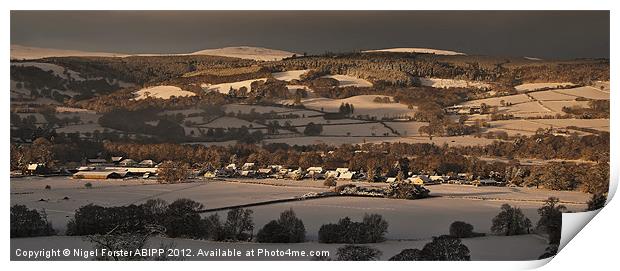 Talybont winter view Print by Creative Photography Wales