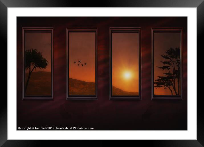MOUNTAIN SUNSET Framed Mounted Print by Tom York