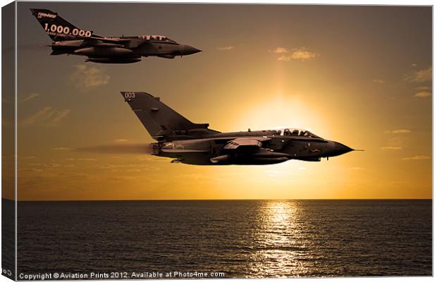 Sunset Sortie Tornado GR4 2 Canvas Print by Oxon Images