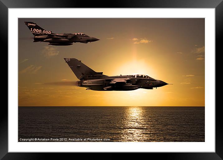 Sunset Sortie Tornado GR4 2 Framed Mounted Print by Oxon Images